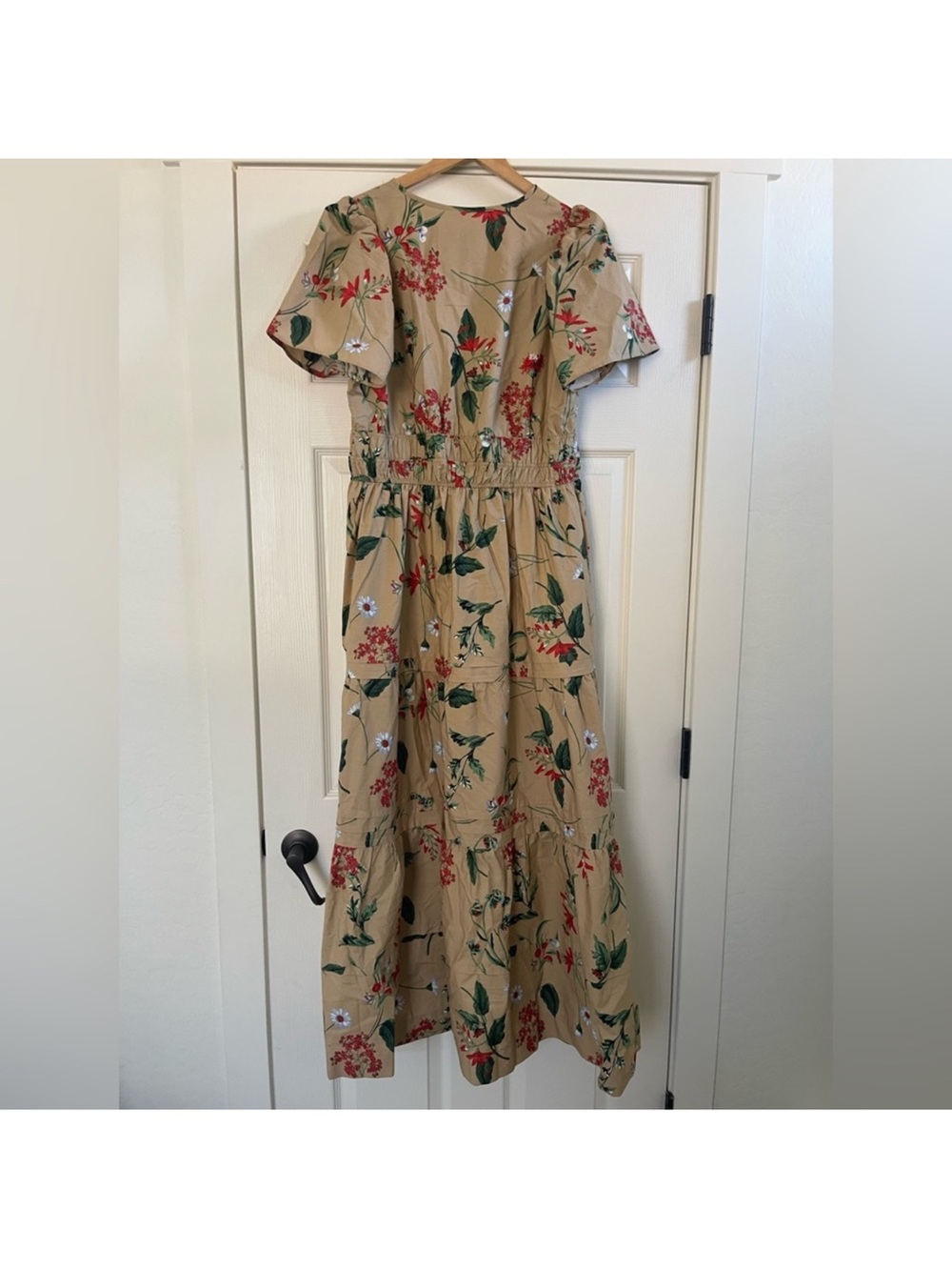 Anthropologie Maeve Somerset Floral Tiered Midi Dress - Picture 3 of 4